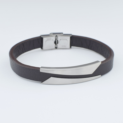 ZAIN BRACELET STEEL/BROWN