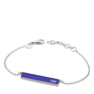 SILICA BRACELET SILVER BLUE