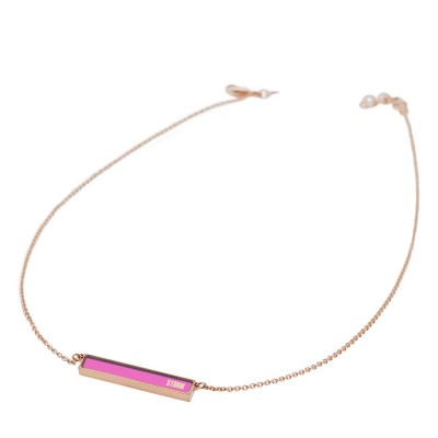 SILICA NECKLACE ROSE GOLD PURPLE