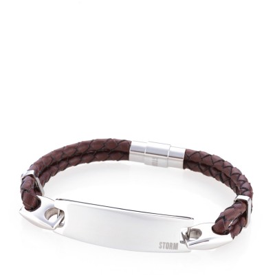 ZEUS ID BRACELET BROWN