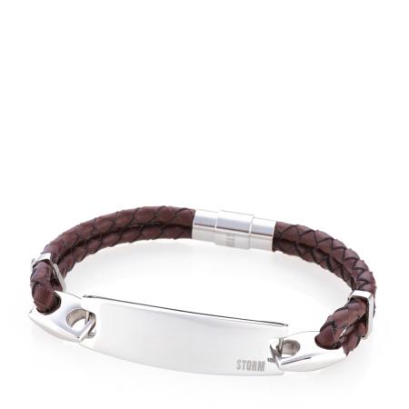 ZEUS ID BRACELET BROWN